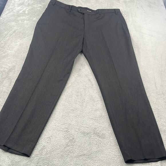 JoS A Bank 100% Wool 44 Tailored Fit Gray Dress Pants Trousers - Picture 1 of 16
